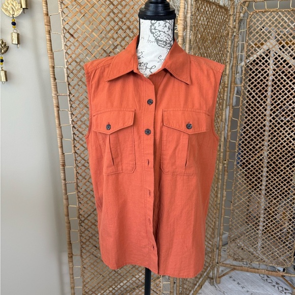 Banana Republic Sleeveless Top  Rustic Orange - Picture 3 of 10